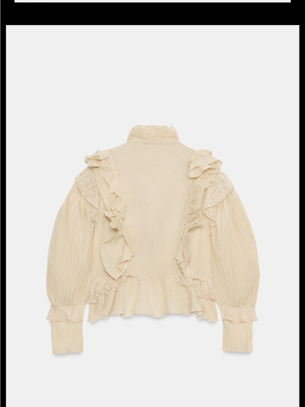 ZARA ZW COLLECTION ROMANTIC RUFFLED SHIRT - Picture 6 of 12